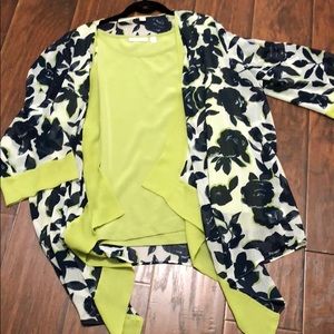 Excellent condition!  Susan Graver cardigan & tank